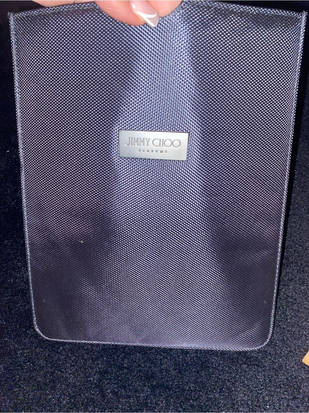 Jimmy Choo Black Nylon Toiletry Pouch